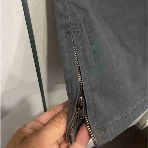 Style & Co. Cotton spandex gray pants zipper up on the bottom legs size 10 - Picture 2 of 13